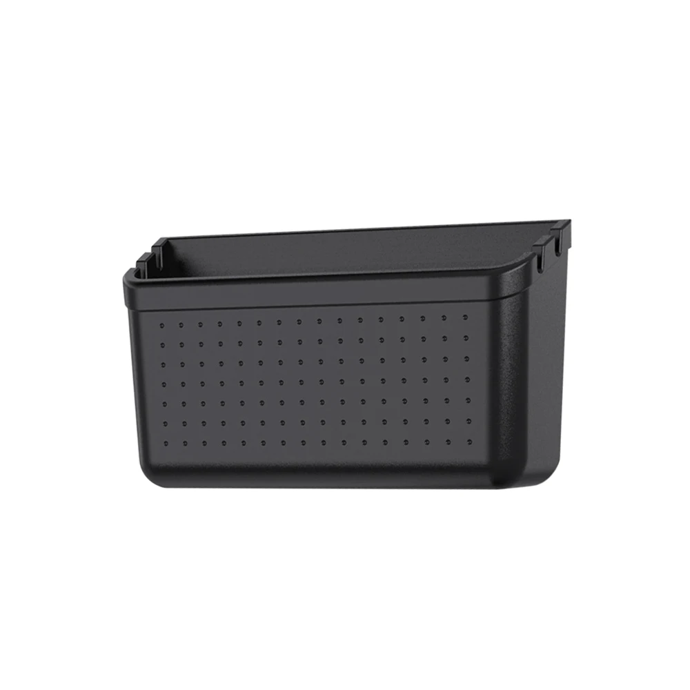 Adhesive Black Car Storage Case Universal Car Interior Storage Box with Reversed Charging Port Automobile Interior Accessories