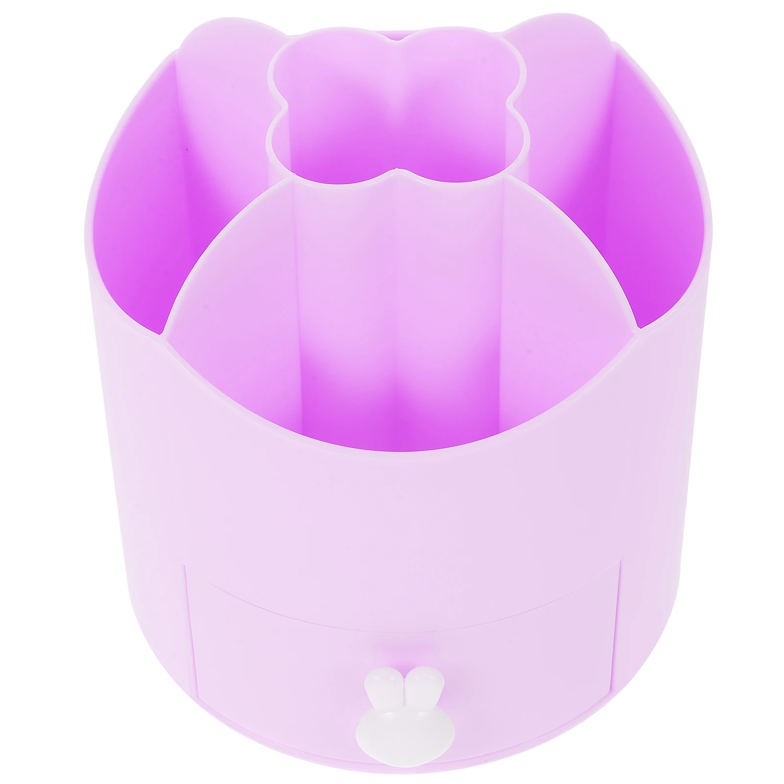 

Makeup Brushes Rotating Pen Holder Kids Desk Organizer Desktop Purple Multi-functional Pencil Student