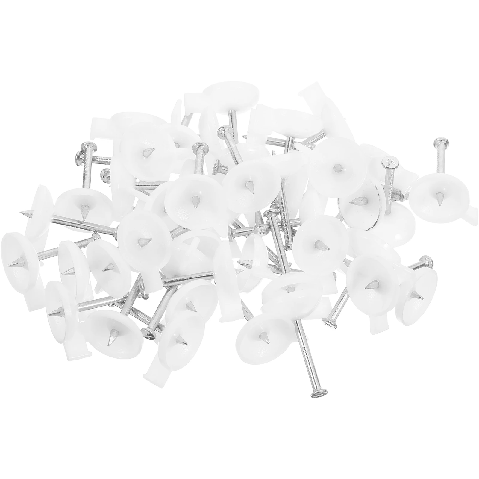 

45pcs Wall Nail Fixing Artifact Versatile Use Easy Installation Cable Staples White Staples Hooks Peg Board Wall Electrical Wire