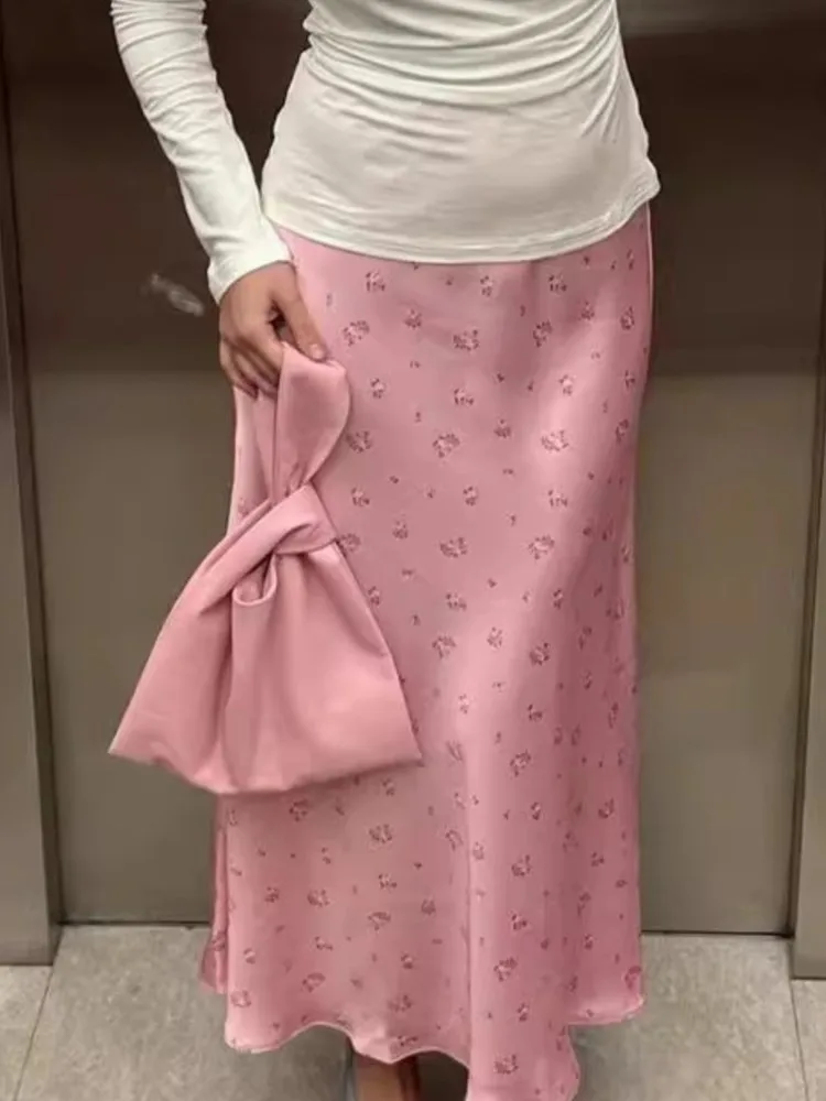 

Women's Clothing Printed Floral Skirt Elegant Retro Temperament Simple Style All-match Vacation Solid Color Package Hip Trendy