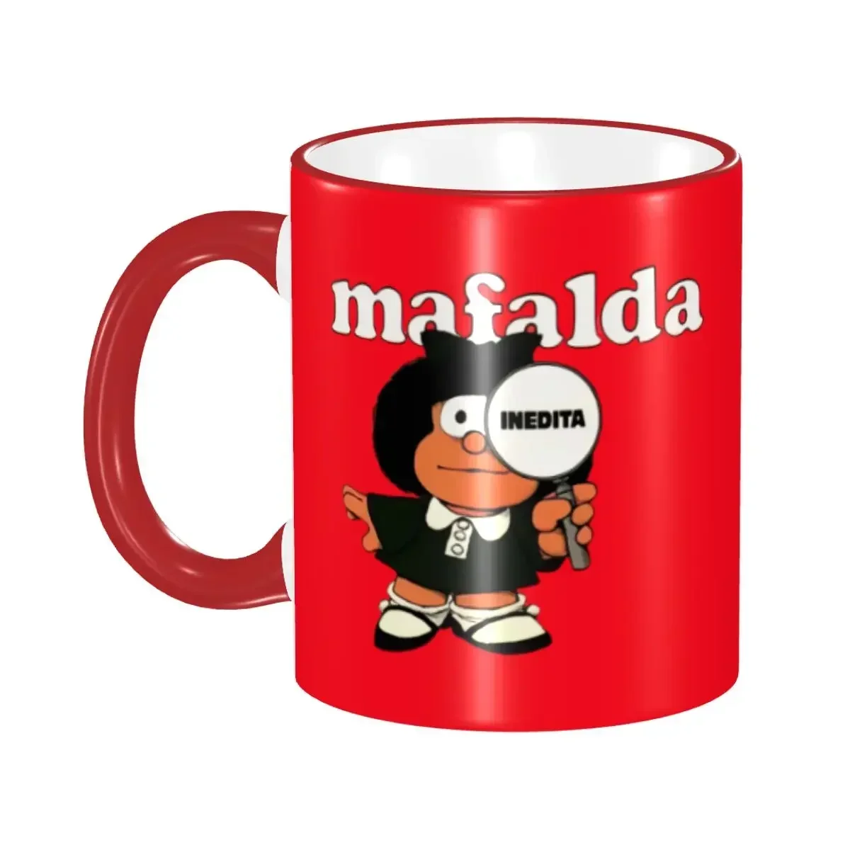 M-Mafalda Kawaii Vintage Quino Comic Cartoon Mang Anime Coffee Mug DIY Ceramic Milk Tea Cup