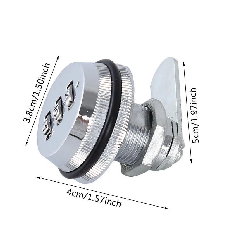 White Mailbox Password Lock Locker Password Tongue Lock Three Digit Password Dial Lock Mechanical Password Lock Zinc Alloy