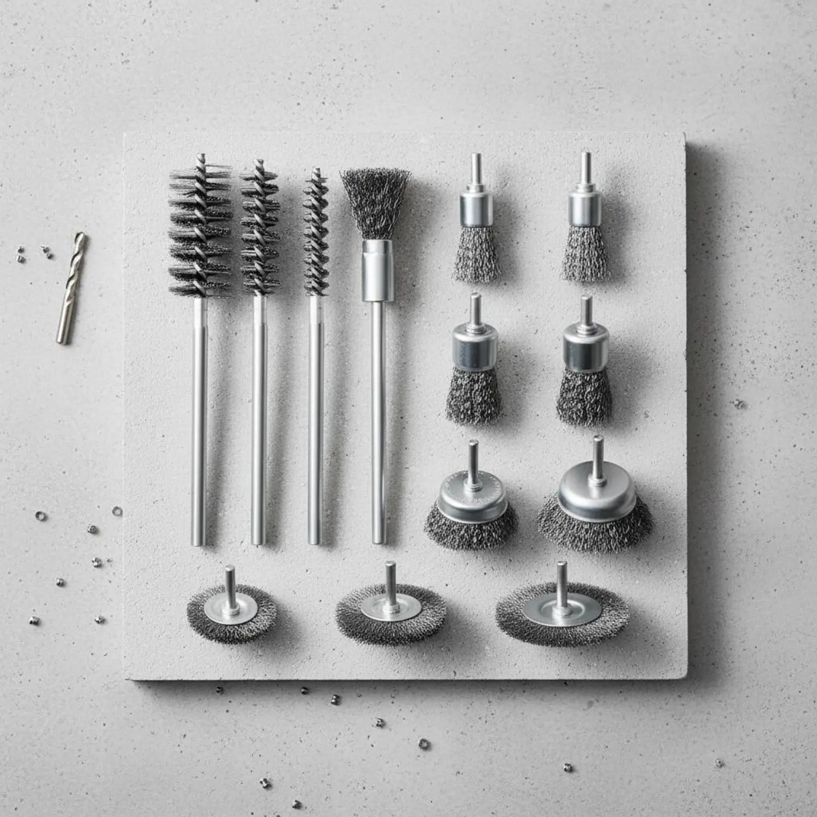13 Pieces Drill Wire Brush Set Paint Removing Wire Brush Drill Attachment Set Wear-Resistant Sturdy Duty for Automotive Repair
