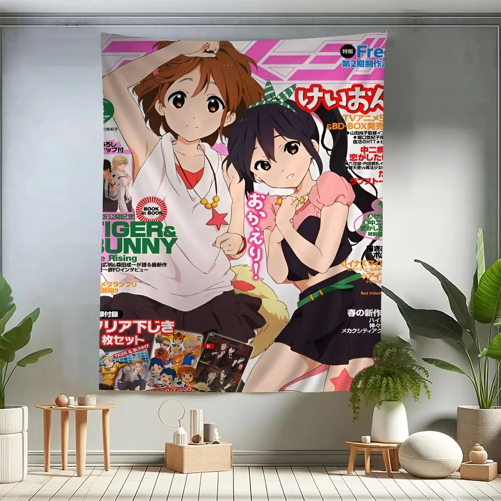 K-On Anime Cartoon Tapestry Kawaii Room Decor Hippie Bohemian Wall Tapestry Art Science Fiction Room Home Decor Art Home Decor