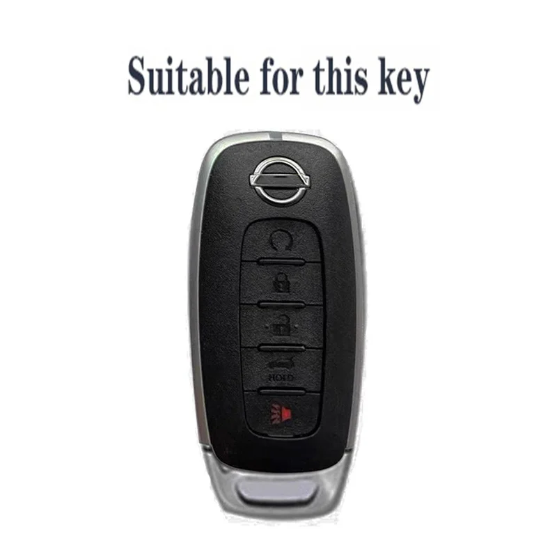 5 Buttons Silicone Car Key Case Cover for Nissan X-trail T33 Kicks Qashqai J12 Juke Teana Altima Ariya 2023 2024 Remote Shell