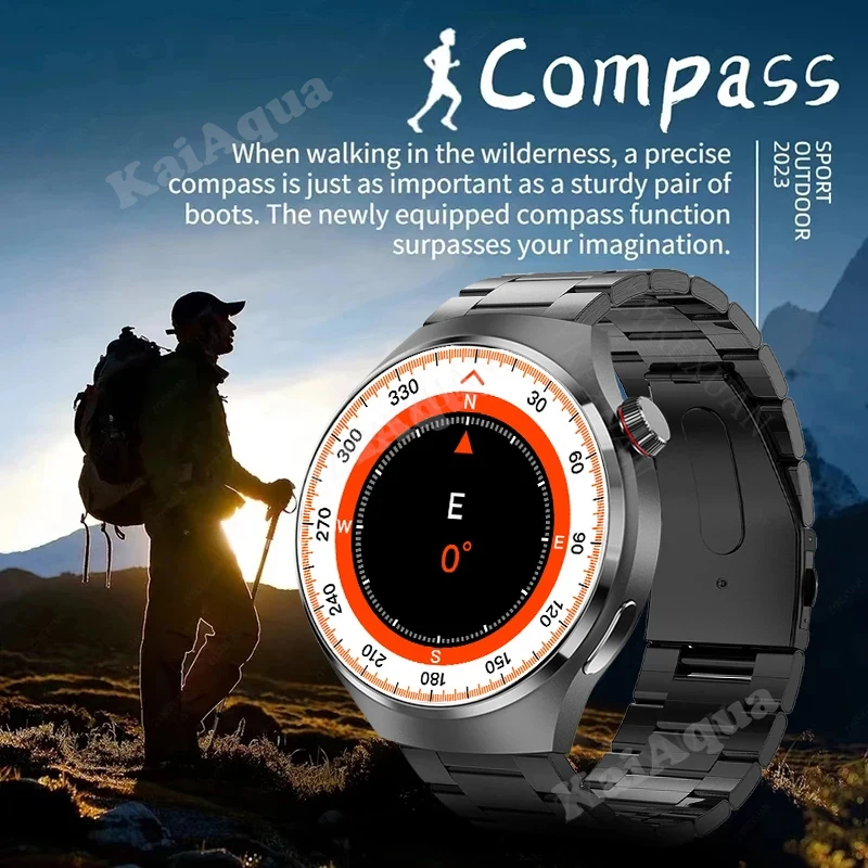 For HUAWEI GT4 Pro GPS NFC Smart Watch Men 360*360 AMOLED Screen Heart rate Bluetooth Call IP68 Waterproof Man Smartwatches 2025