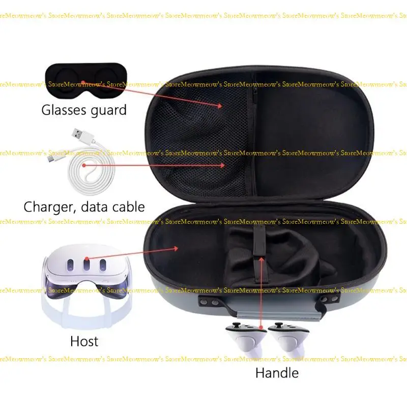 W91A Leichtes Reisetasche für Headsets Accessoires Stoßdämpfer Auskleidekasten