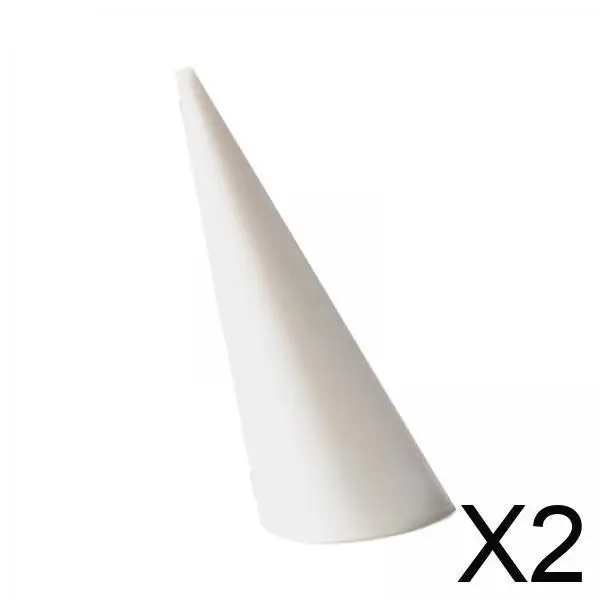 

2xRings Держатель для дисплея в форме конуса, современный для офисов, дома, спальни, столешницы, белый цвет