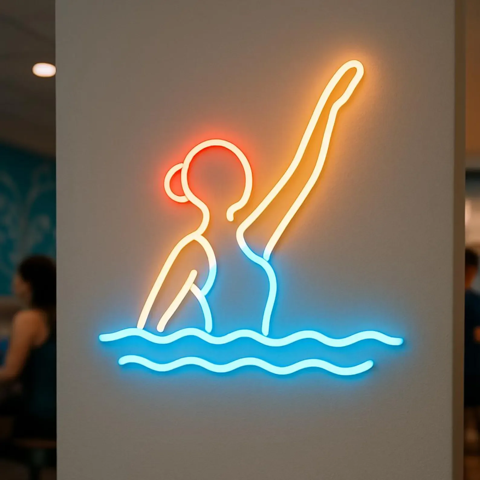 Synchronized Swimming Neon Sign, Underwater Swimming Light, Synchronized Swimming Schools Led Sign, Gift Idea for Swimmers