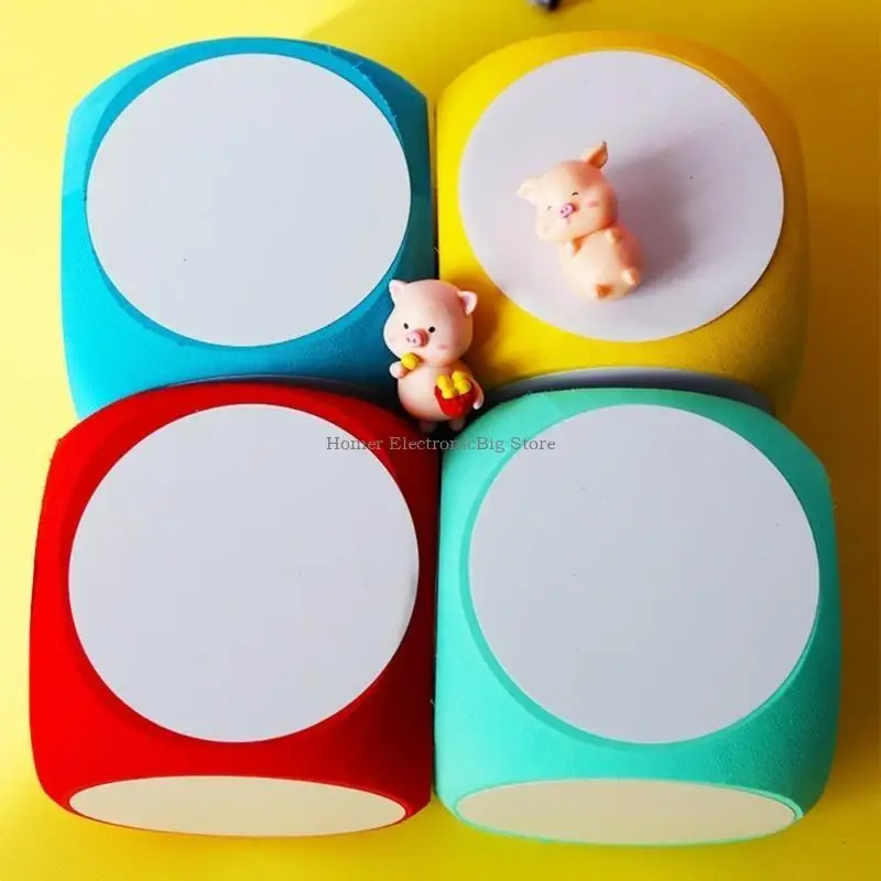 DIY Blank Write On/Wipe Off Portable Cleanable Blank Game Cubes for Classroom Teaching Outside