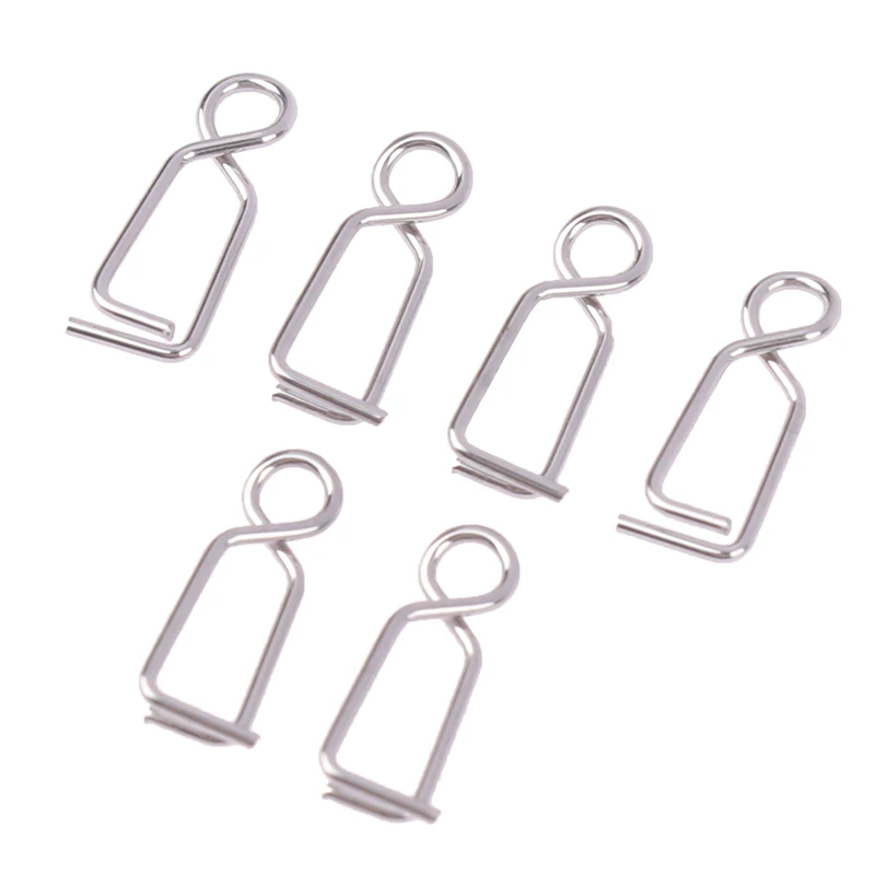 100pcs in acciaio inox pesca scatta clip di bloccaggio rapido per tubo di soffiaggio calamari Jig accessori per attrezzi da pesca