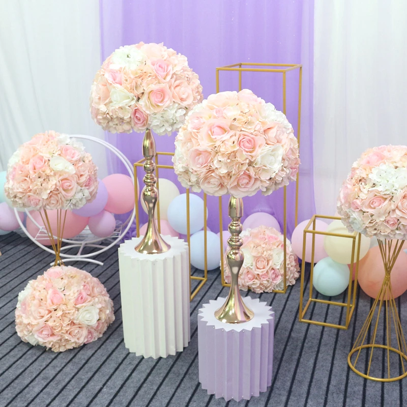 

New Year Party Home Decoration Artificial Centerpiece Flowers for Wedding Background DIY Romantic Rose Hydrangea Decor