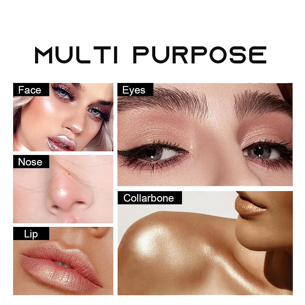 Long Lasting Two Tone Eyeshadow Stick Waterproof Smudgeproof Shimmer Highlighter Blendable Eye Contour Makeup Cosmetic