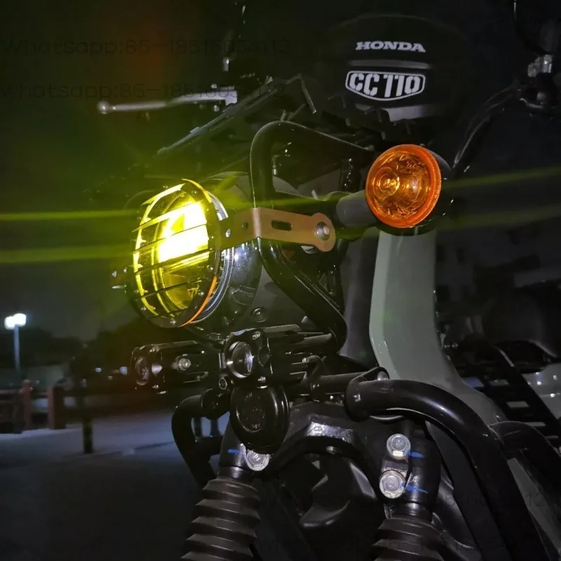 CC110 motorcycle modified large lampshade anti-collision acrylic headlight protective case accessories