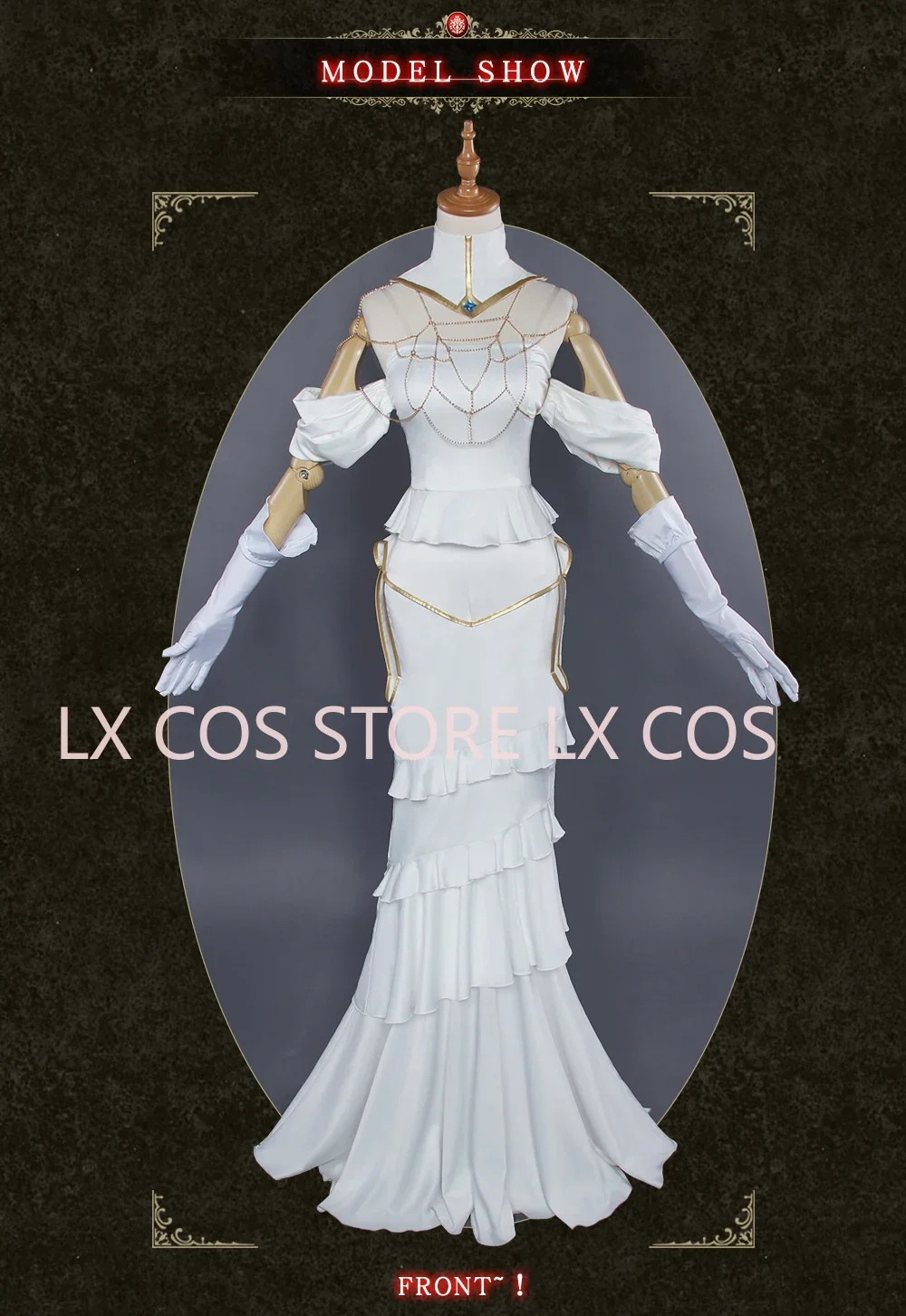 Max Anime Overlord Albedo Cosplay Costume Halloween Christmas Costume Cos Women White Dress Overlord Albedo Cosplay