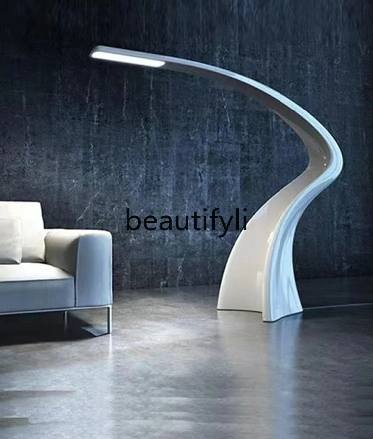 

Creative designer large resin sculpture ornament living room sofa hotel exhibition hall floor lamp