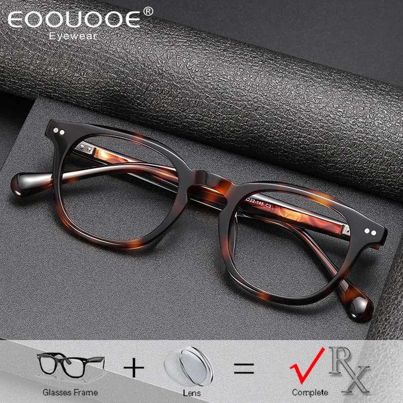 

Retro Round Acetate Photochromic Glasses Men Bifocal Multifocal Optical Eyeglasses Progressive 1.74 Doctor Prescription Eyewear