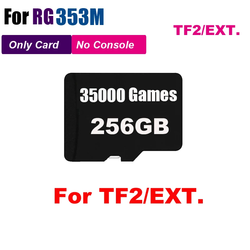 

256GB TF Card Preloaded Games for ANBERNIC "RG353M" SD Card ONLY - 40,000 Games for 256GB 30,000 20,000 for 128GB 64GB 16GB Card