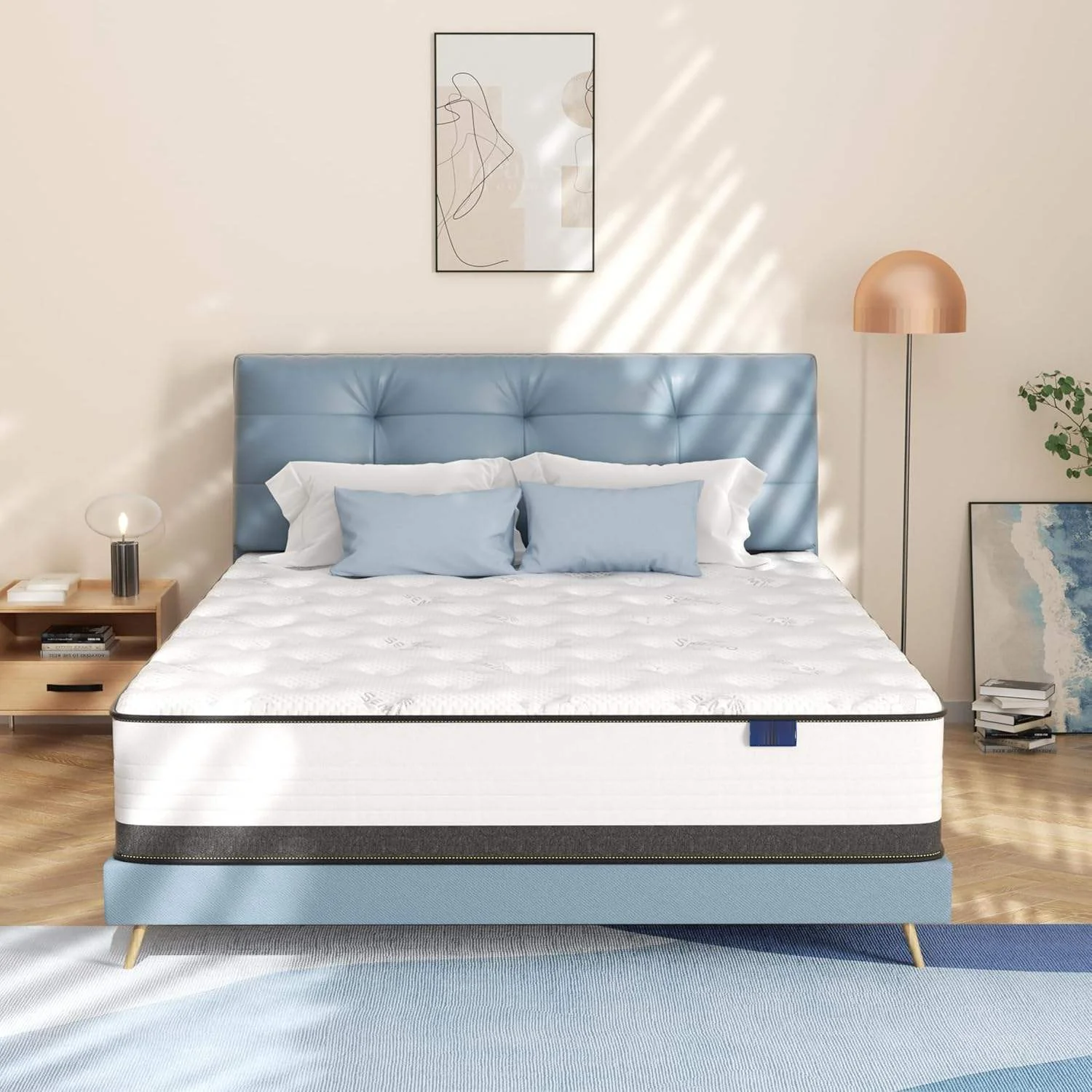High Quality Hotel Bedroom Furniture Twin Double Queen King Size Spring Mattress Colchon Compressed Box For School Hospital Use
