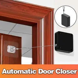 Automatic Sensor Door Closer Punch-free Adjustable Surface Door Stopper Automatically Close Door Bracket Closer Home Improvement