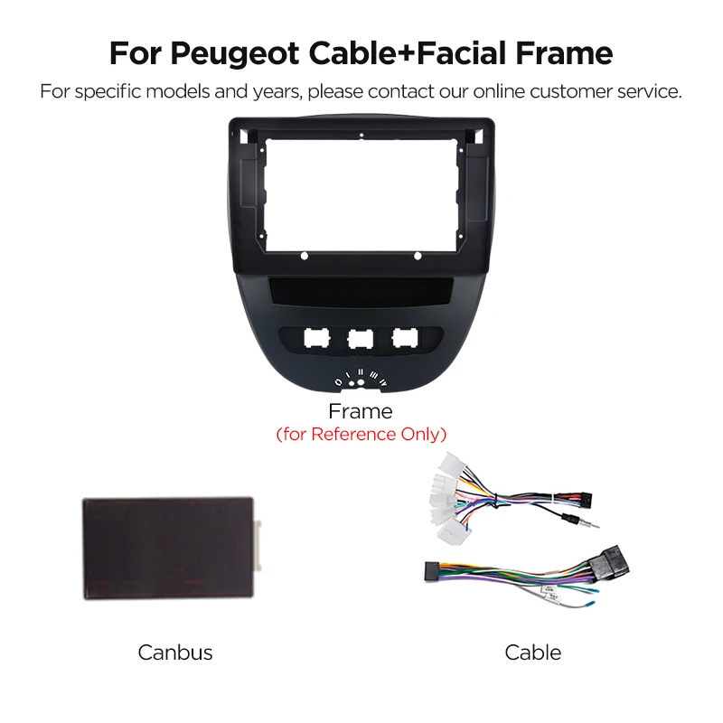 2 Din 9 Inch 10 Inch Auto Middenconsole Radio Frame Kabel Voor Peugeot VW Citroen Fiat Renault Audi Benz BMW KIA Mazda opel Ford