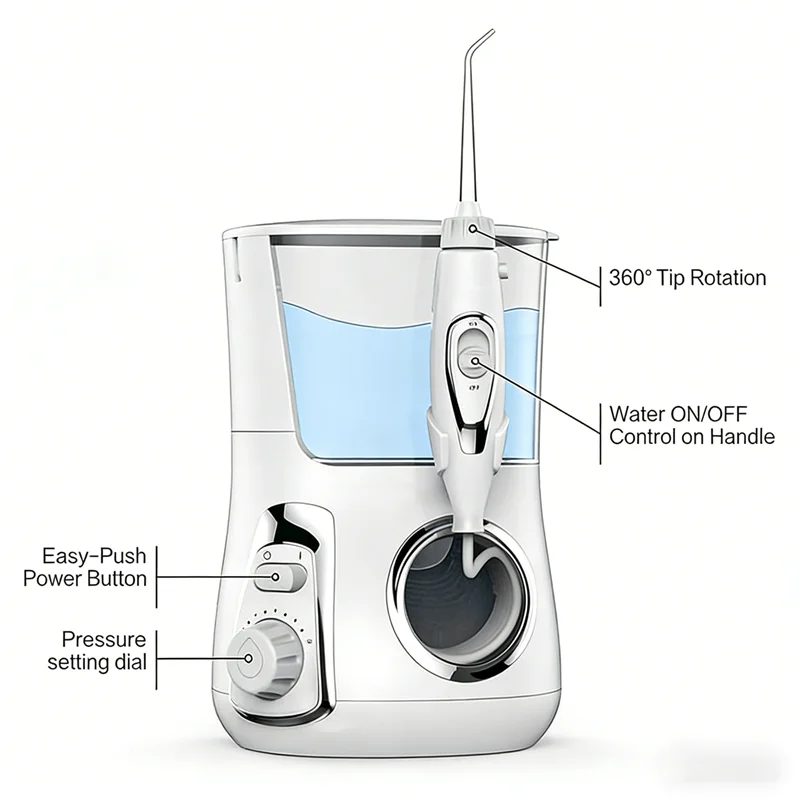 

Эффективная гигиена полости рта с водонепроницаемым устройством для чистки зубов объемом 800 мл для стоматологической гидротерапии и ухода за промывкой воды