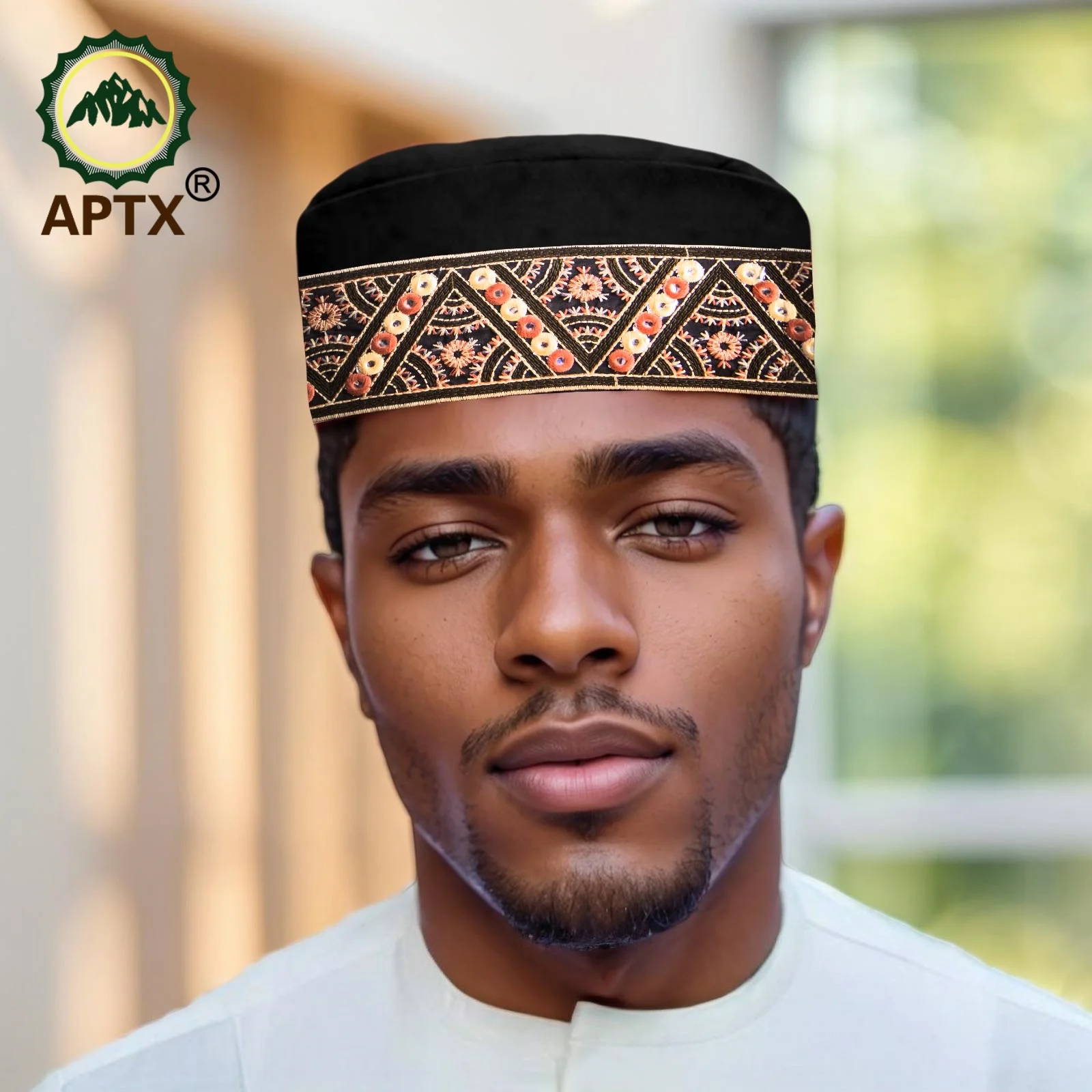 Prayer Hat African Muslim Islam Kippah Arab Caps For Men New Arabia Muslim Embroidery Wrap Muslim Islam Men Headscarf Hat 25P001