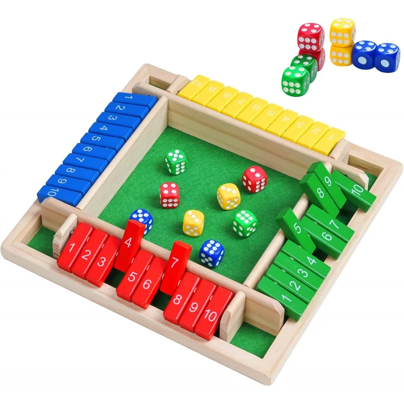 

Четырехсторонние флип-карточные игры, интеллектуальная развивающая игровая коробка, игральные кости, игрушки, игры для родителей и детей, игра с деревянными номерами, настольные игры