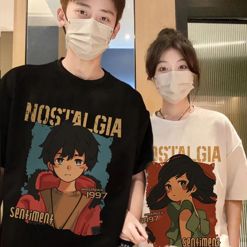 女性用半袖ラウンドネックTシャツ,白Tシャツ,コットントップ,ゴシックファッション,サマープリント服