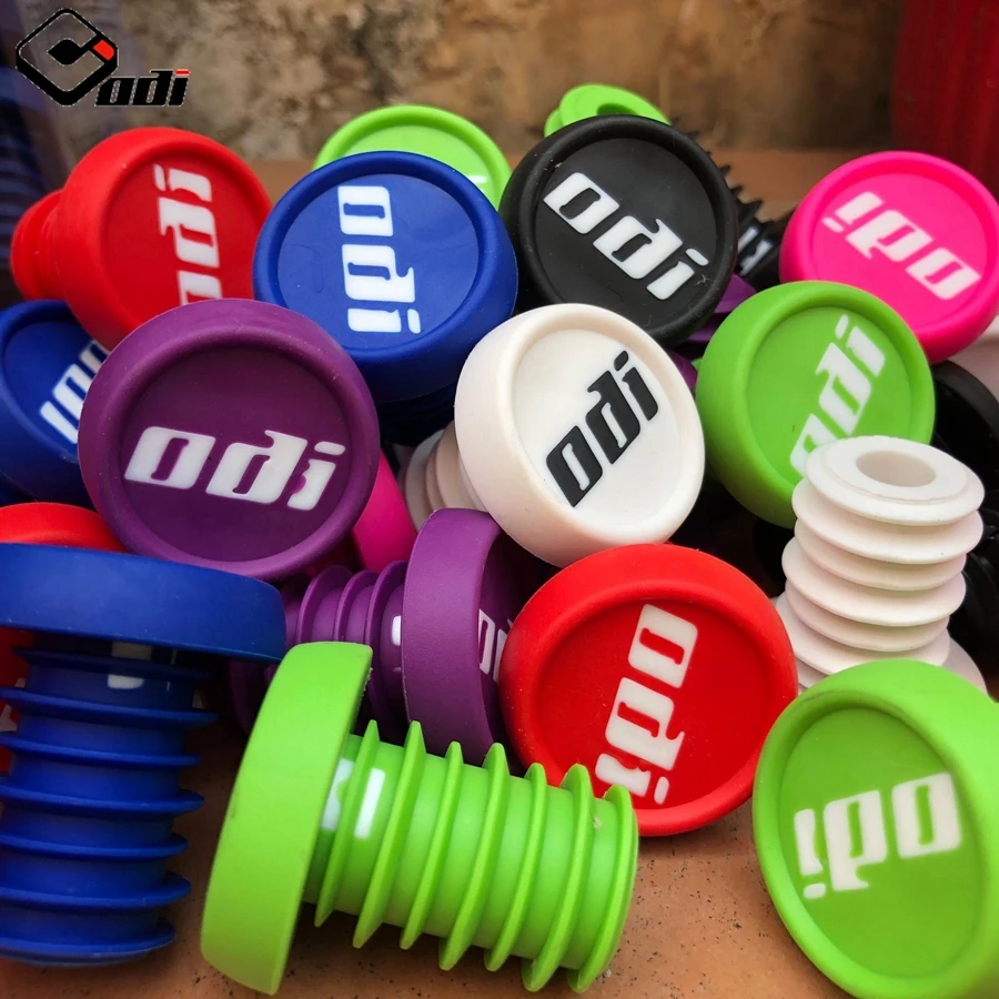 ODI 2 Pcs Mountain Bicycle Parts Grip Anti-slip Firm Handlebar Caps Manopole Mtb Bike Bar End Plugs For Bmx Dh Fr Balance Bike