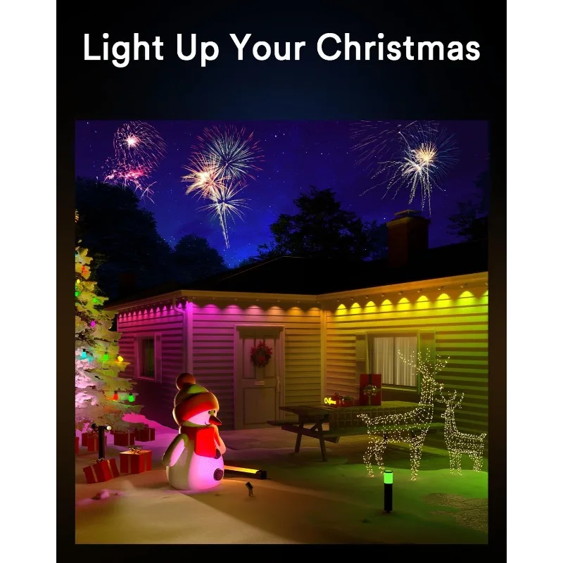 home. Permanent Outdoor Lights Pro 158ft with 120 LED LightsHalloween, Christmas, APP/Voice/Remote Control