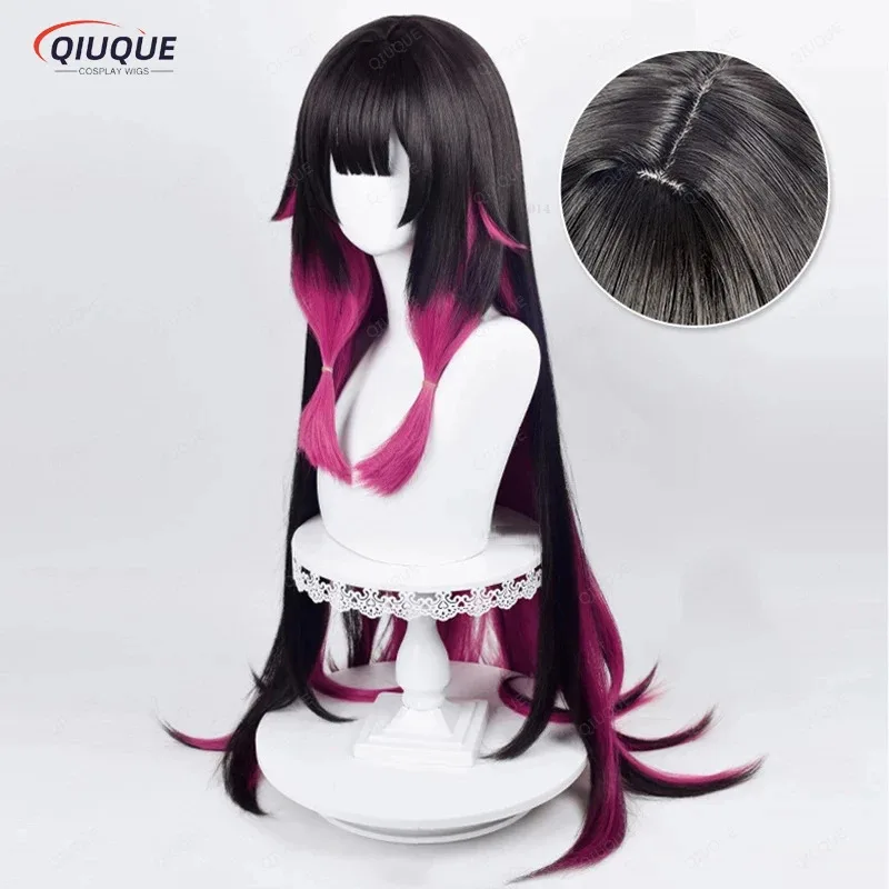 LQGame Impact Fatui Косплей Парик Комбина 105 см Длинные градиентные термостойкие синтетические волосы Аниме Парики для вечеринок + Кепка для парика
