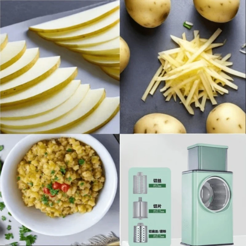 Vegetable Cutting Artifact Roller Multifunctional Household Potato Cutting Vegetable Slicing Soaking Shredding Powder