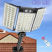 Powerful Outdoor Solar Lights Motion Sensor Waterproof Wall Lamp 800 LED Sunlight Lighting Garden with Gardening Street Light