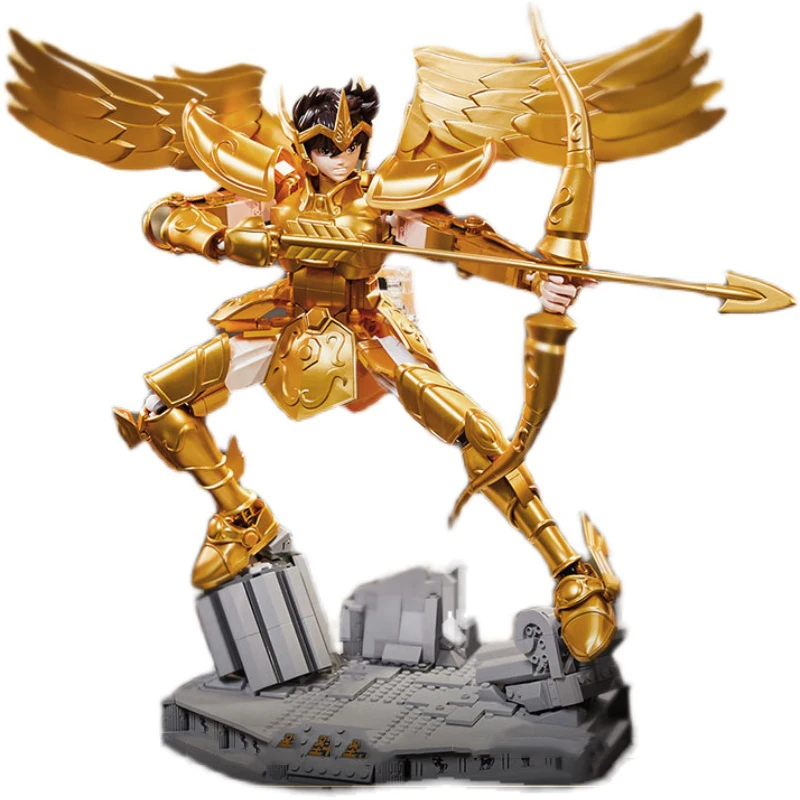 Classic Japan Anime Action Figures Building Block Assemble Model Bricks Toy Sagittarius Gold Saint Seiyas Collection For Gift