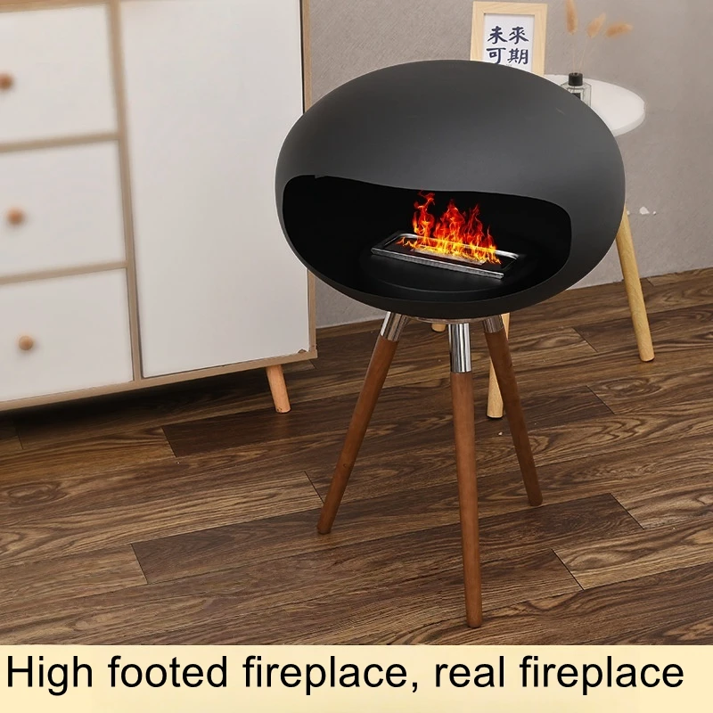 Brazier Interior decoration Real stove Household heating Tall fireplace Standing alcohol fireplace