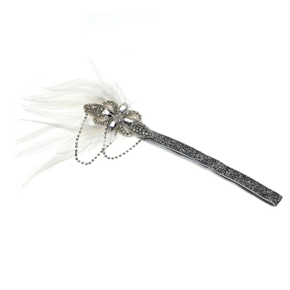 

1920s Headband Rhinestones Tassel Vintage Hair Jewelry Hair Accessory for Wedding Cocktail Party Evening Banquet