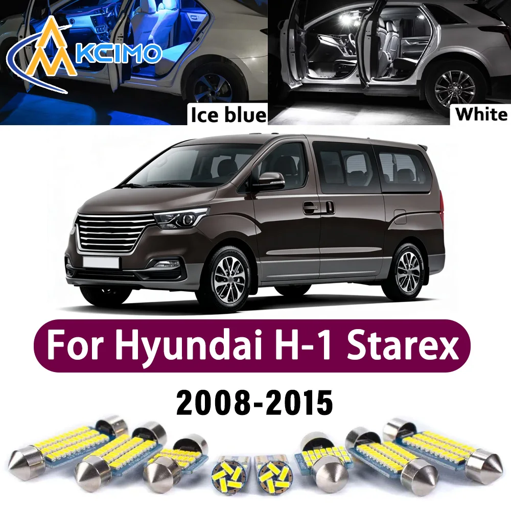 

High Lumen CANBUS Error Free LED Interior Light Kit For Hyundai H-1 Starex Grand Starex i800 2008-2015 Dome Lamp Bulbs Set
