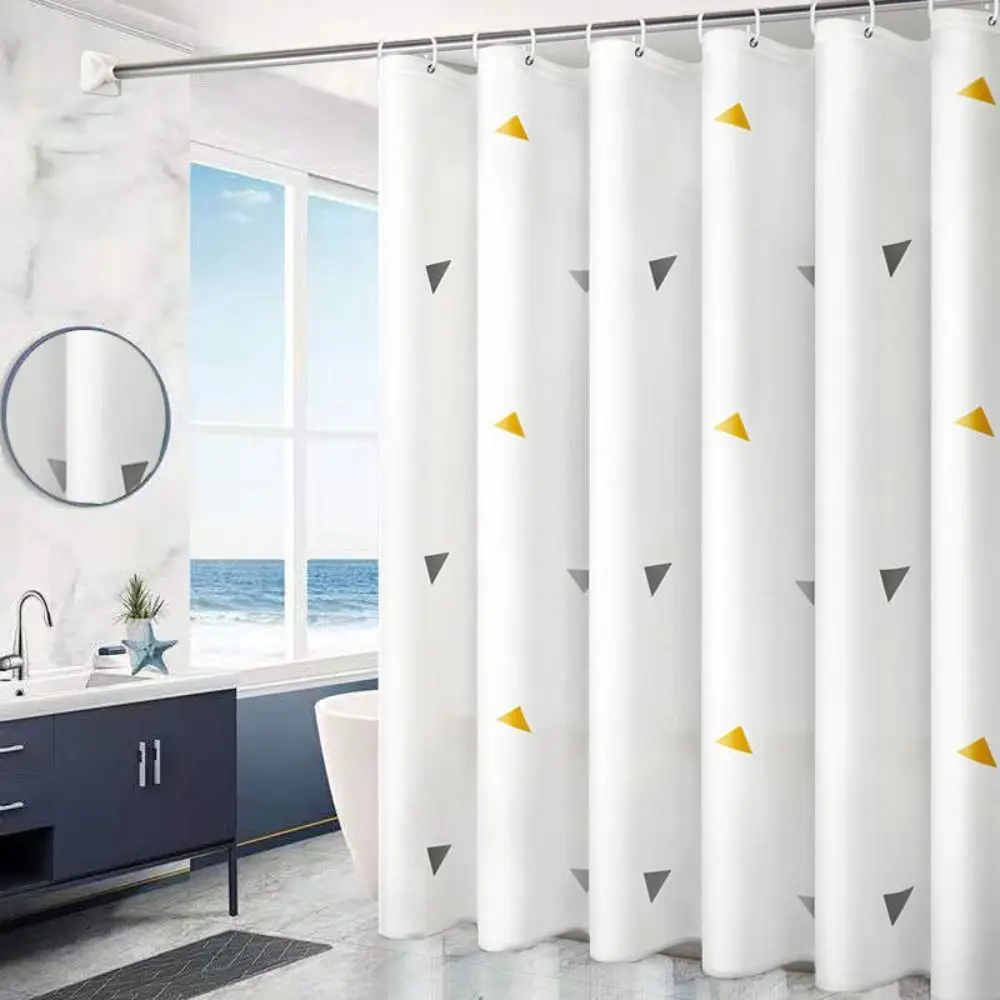 New Mildew Proof Shower Curtain High Quality with Hook PEVA Printed Shower Curtain Thickened Extra Long Bathroom Curtain