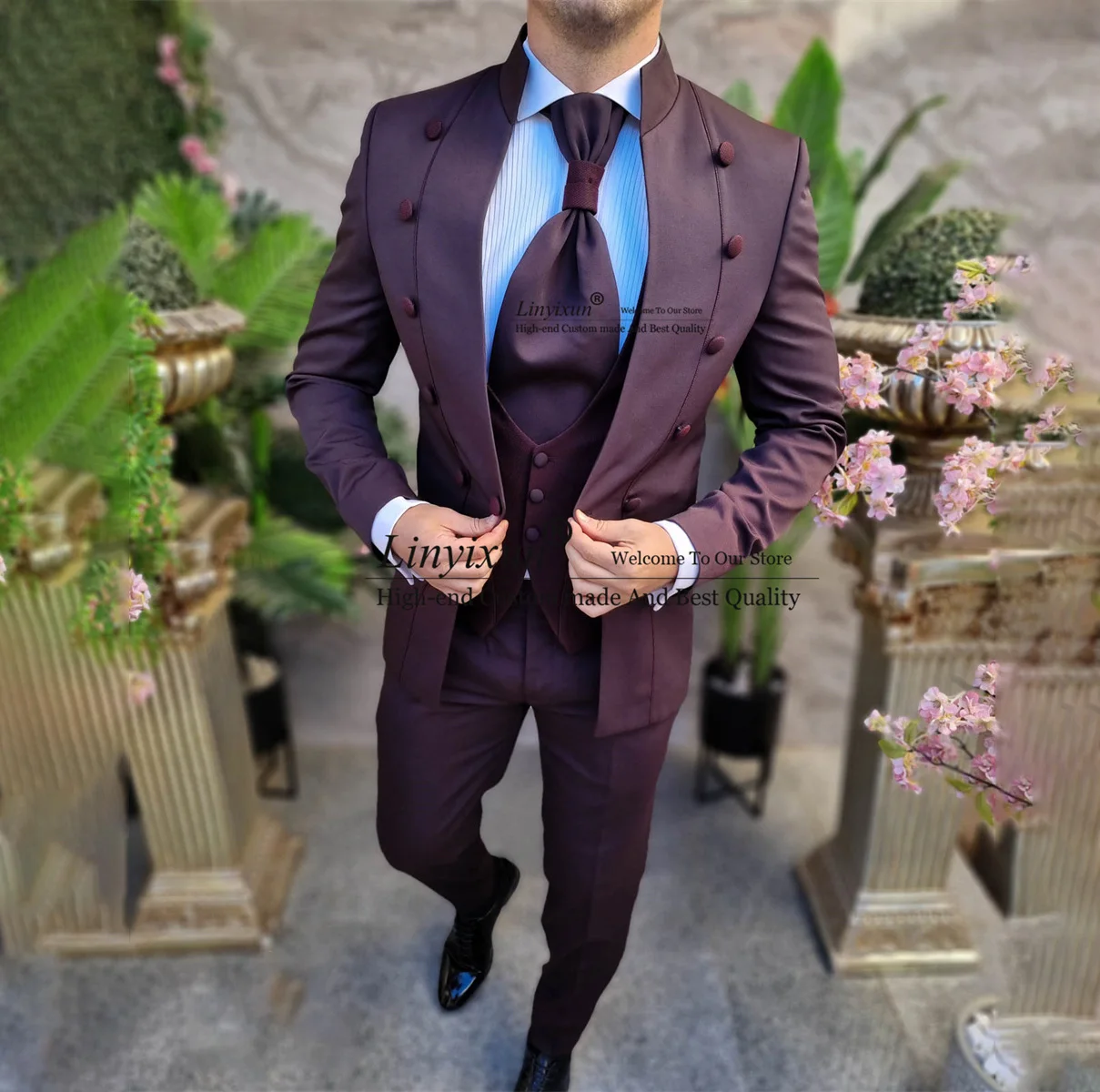 Fashion Italian Mens Suits Slim Fit Groom Wedding Tuxedos Formal Business Male Blazer Customized terno masculinos completo
