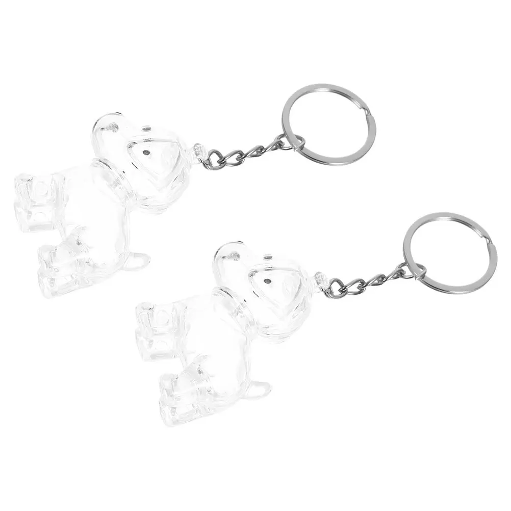 

4Pcs Pet Hair Keepsake Box Transparent Dog Shape Storage Container for Memorial Keychain Bag Charm Portable Urn