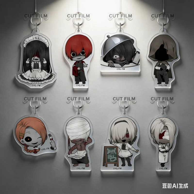 Produits liés au jeu Homicipher, bijoux, porte-clés en acrylique, breloques pour sac, pendentif souvenir, accessoires, version Q, affichage