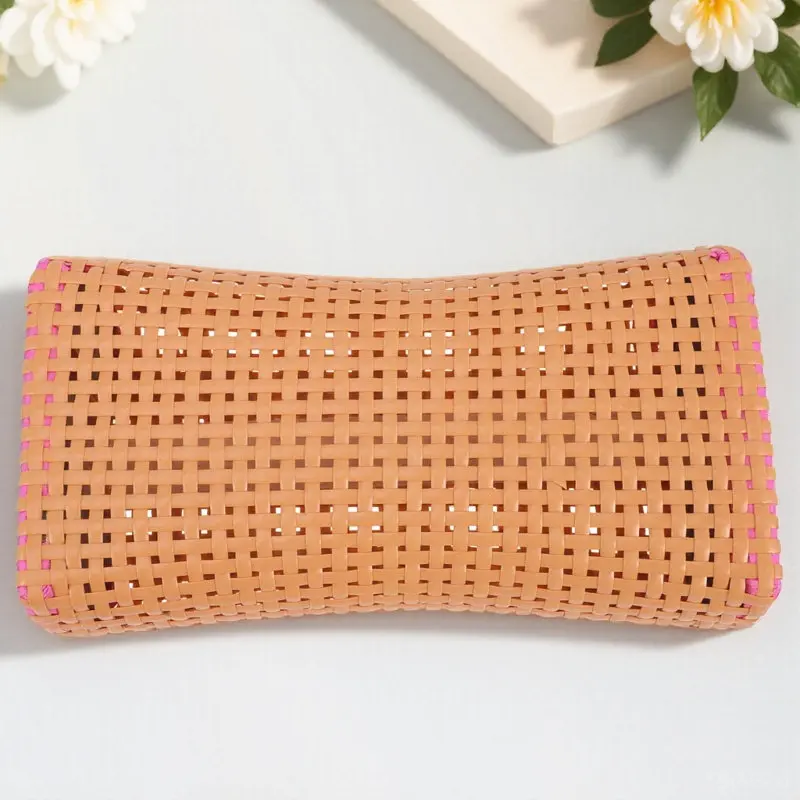 Woven Bamboo Pillow Simulated Material Cervical Neck Alignment Spinal Disc Joint Pressure Relief Orthopedic Cooling Breathable