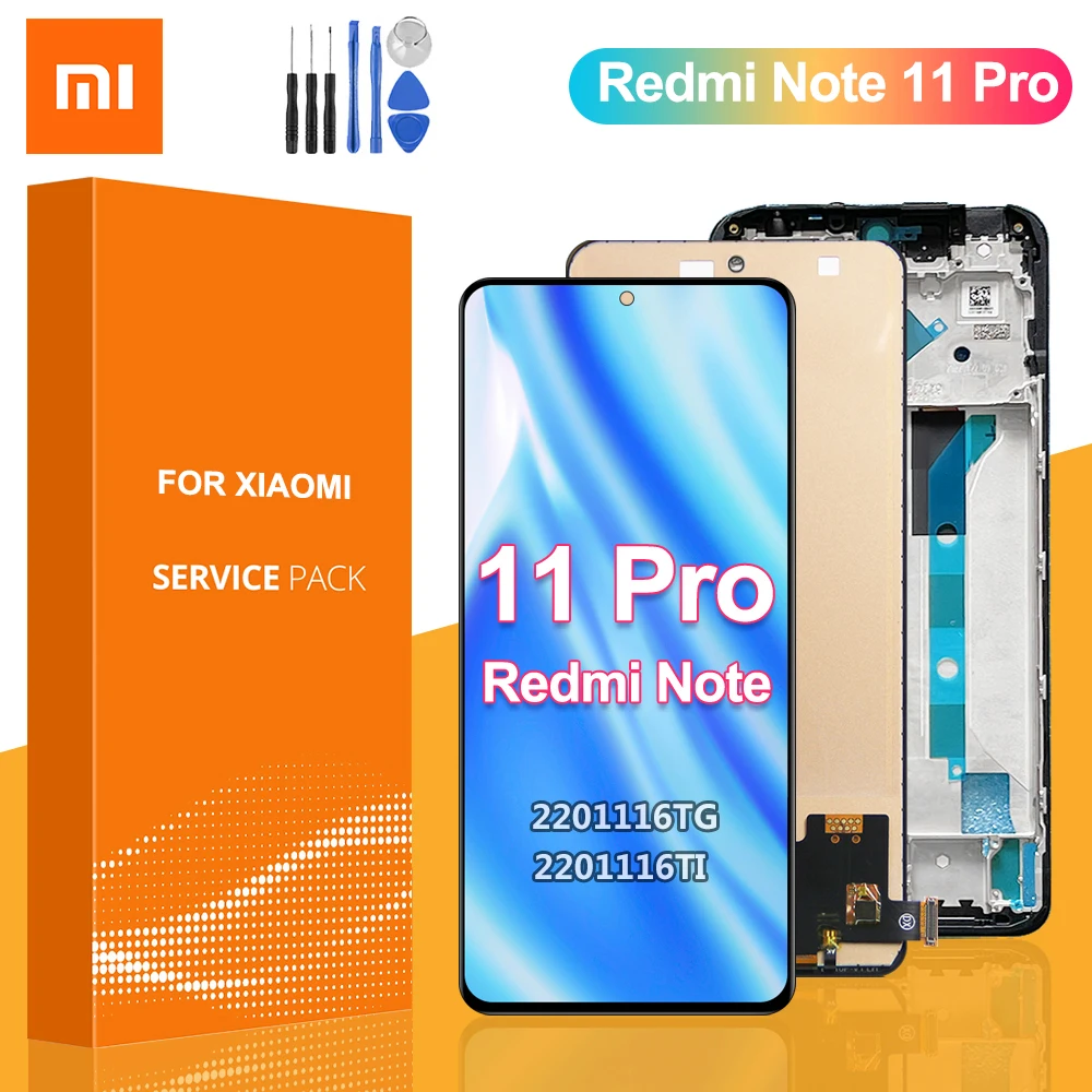 

100% Tested For Xiaomi Redmi Note 11 Pro (Global version) LCD Display Touch Screen Digitizer For Redmi Note 11 Pro 5G 2201116TG