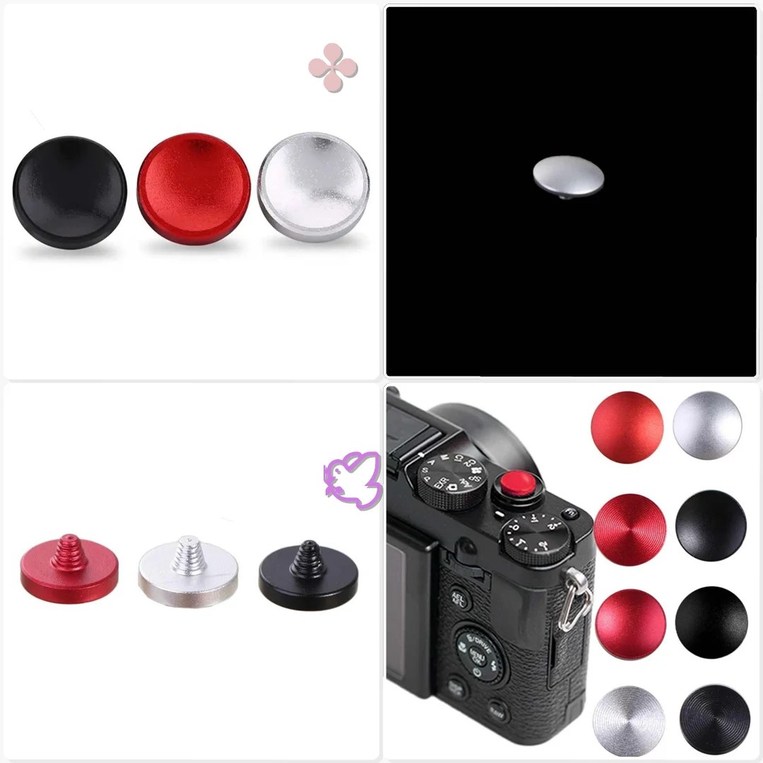 Flat Convex Concave Shutter Release Button SLR DSLR Black Red Silver Metal Trigger Pet Photography Capture Moment