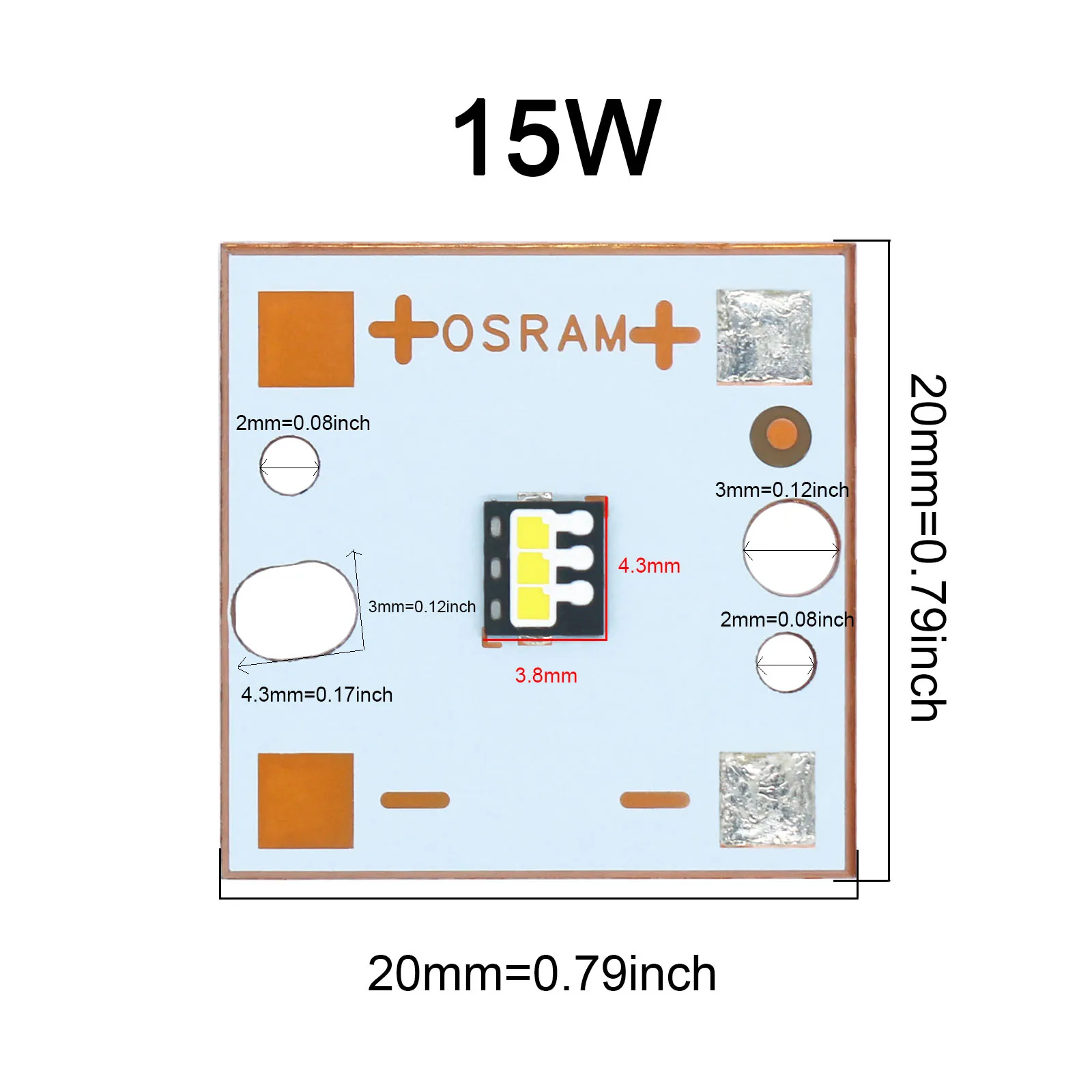 High Power 15W 20W 25W 9V 12V 15V LED COB Lamp Beads Chip SMD PCB Copper Substrate Car Accessories For Automotive Headlights DIY