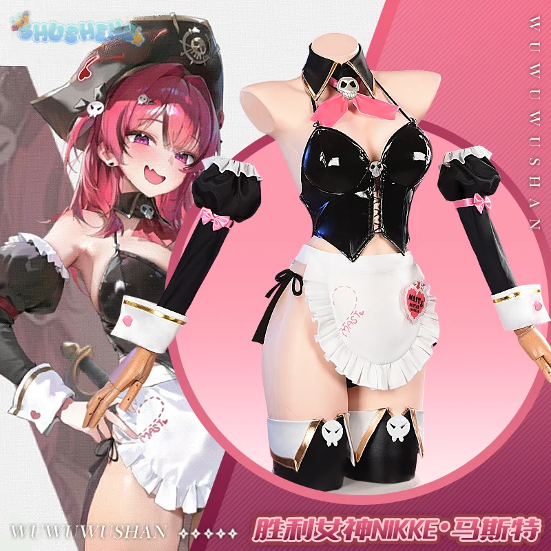 

NIKKE: Богиня Победы Мастер Косплей Костюм Сексуальные черные носки без бретелек с рукавами фартук Хэллоуин женская униформа мастер комплект