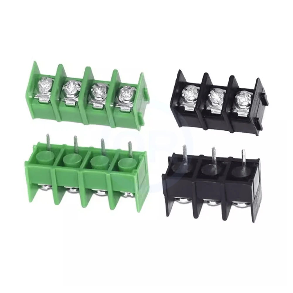 (10 PCS) KF7620 - 7.62 KF8500 - 8.5 Wiring Terminal Barrier Type Black / Green 7.62mm / 8.5mm Pitch Power Holder Splicable Pin