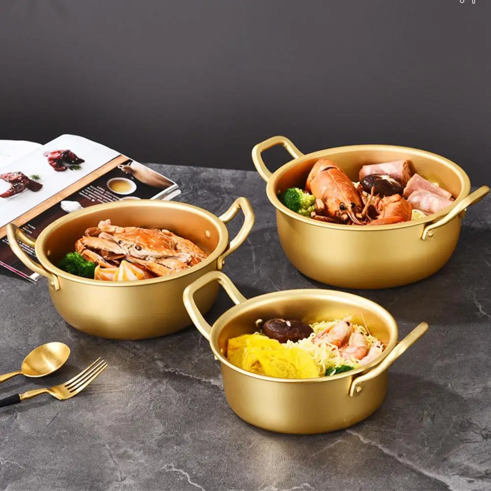 Korean Ramen Noodles Pot Aluminum Korean Drama Soup With Soup Heating Noodles Pot Noodle Milk Pot Cooking Fast Lid Pot Inst