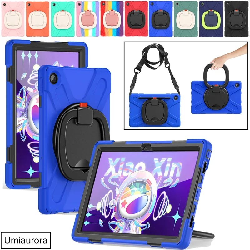 For Lenovo Tab P11 Plus TB-J607F J606F Pro 2nd Gen 11.2 inch TB132FU TB-J716F Case Kid Rotation Hand Ring Stand Shockproof Cover